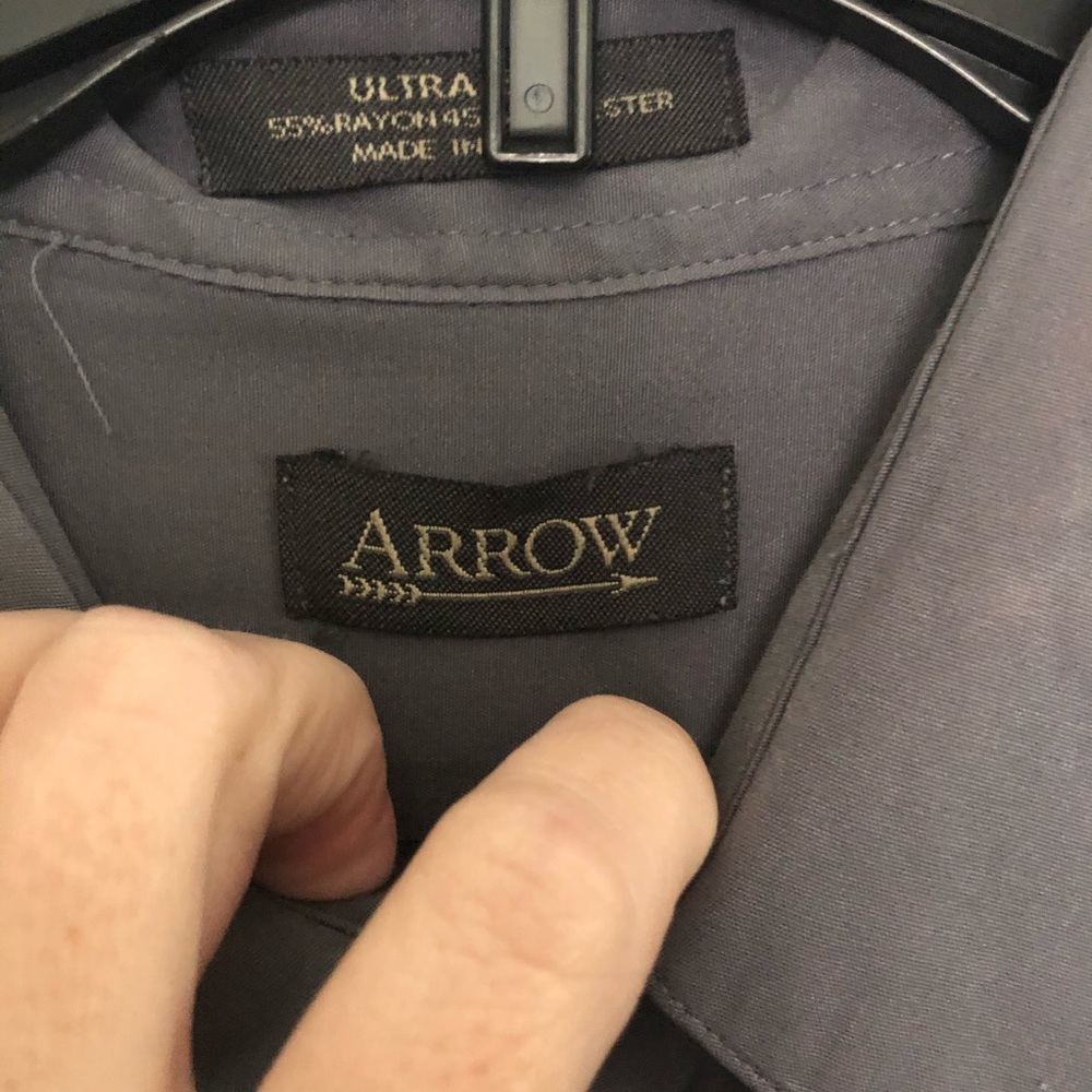 5/$20 Gray Button down - Picture 3 of 4